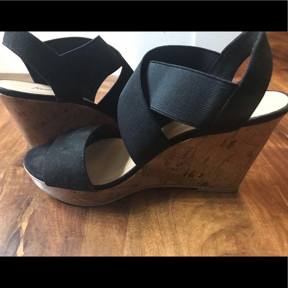 American Eagle strappy wedges!